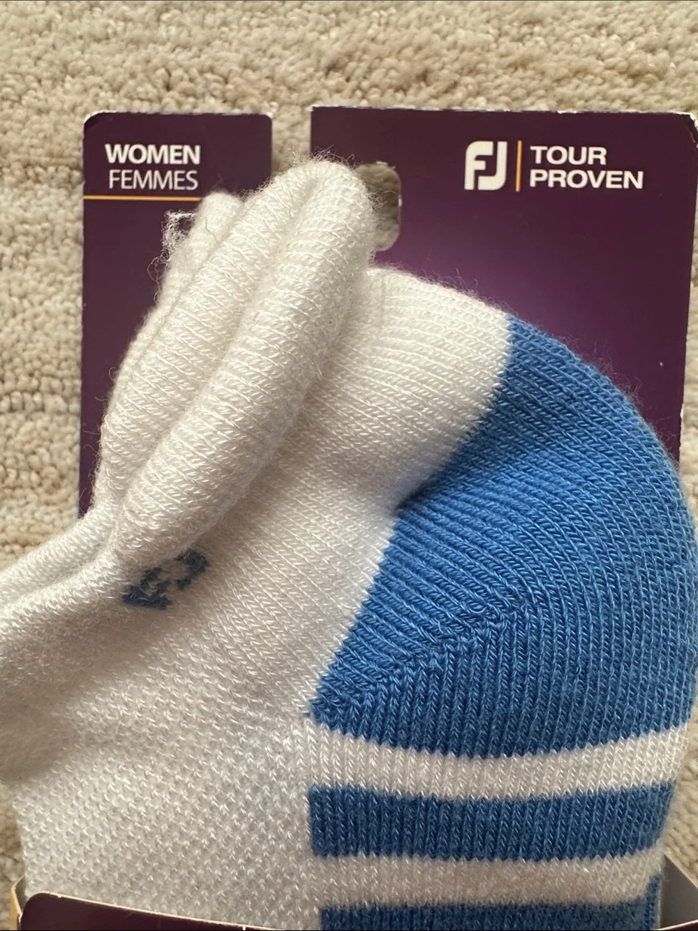 2 Pack FootJoy ProDry Advanced Golf Comfort Socks Cushioned Marine Blue Size 6-9
